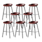 Contemporary Leather Counter Stools Metal Bar Stool for Living Room