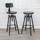 Modern Armless Rotatable Counter Stool Iron Cafe Bar Stool with Seat and Pedal Clearhalo 'Bar Furniture' 'Bar Stools' 'bar_stools' 'furn' 'furn_bar_stools' 'Furniture' 'Kitchen & Dining Furniture' 6075761
