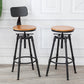 Modern Armless Rotatable Counter Stool Iron Cafe Bar Stool with Seat and Pedal Clearhalo 'Bar Furniture' 'Bar Stools' 'bar_stools' 'furn' 'furn_bar_stools' 'Furniture' 'Kitchen & Dining Furniture' 6075765
