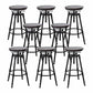 Modern Armless Rotatable Counter Stool Iron Cafe Bar Stool with Seat and Pedal Dark Brown Backless 8 Piece Set Clearhalo 'Bar Furniture' 'Bar Stools' 'bar_stools' 'furn' 'furn_bar_stools' 'Furniture' 'Kitchen & Dining Furniture' 6075769