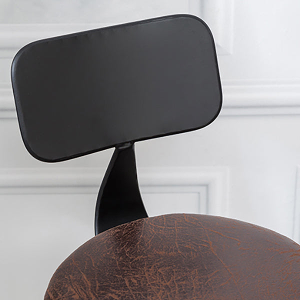 Modern Armless Rotatable Counter Stool Iron Cafe Bar Stool with Seat and Pedal Clearhalo 'Bar Furniture' 'Bar Stools' 'bar_stools' 'furn' 'furn_bar_stools' 'Furniture' 'Kitchen & Dining Furniture' 6075778