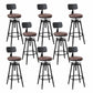 Modern Armless Rotatable Counter Stool Iron Cafe Bar Stool with Seat and Pedal Brown With Back 8 Piece Set Clearhalo 'Bar Furniture' 'Bar Stools' 'bar_stools' 'furn' 'furn_bar_stools' 'Furniture' 'Kitchen & Dining Furniture' 6075794
