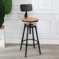 Modern Armless Rotatable Counter Stool Iron Cafe Bar Stool with Seat and Pedal Light Brown With Back 1 Piece Clearhalo 'Bar Furniture' 'Bar Stools' 'bar_stools' 'furn' 'furn_bar_stools' 'Furniture' 'Kitchen & Dining Furniture' 6075795