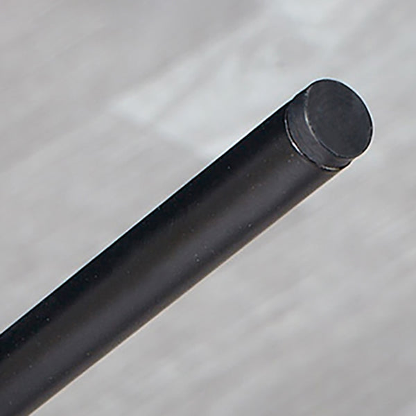 Modern Leather Counter Bar Stool Black Base Footrest Low Back Counter Stool