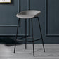 Modern Leather Counter Bar Stool Black Base Footrest Low Back Counter Stool
