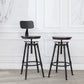 Modern Rotatable Counter Stool Iron Bar Stool with Seat and Pedal