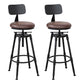 Modern Rotatable Counter Stool Iron Bar Stool with Seat and Pedal
