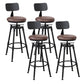 Modern Rotatable Counter Stool Iron Bar Stool with Seat and Pedal