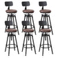Modern Rotatable Counter Stool Iron Bar Stool with Seat and Pedal