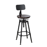 Modern Rotatable Counter Stool Iron Bar Stool with Seat and Pedal
