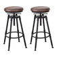 Modern Rotatable Counter Stool Iron Bar Stool with Seat and Pedal