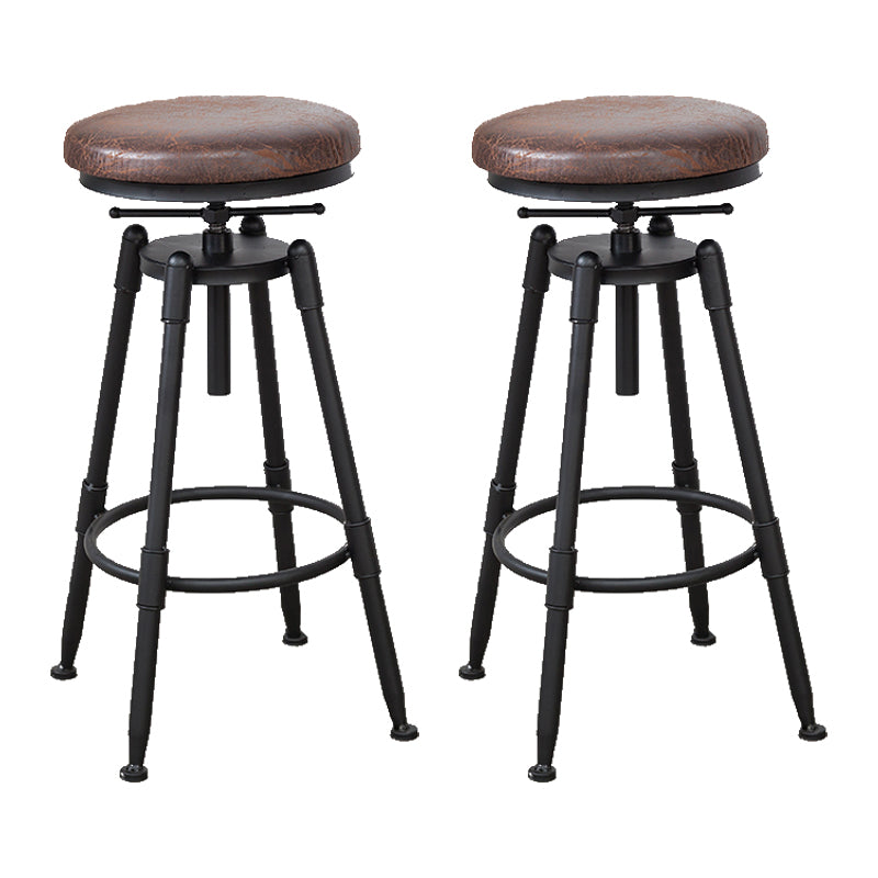 Modern Rotatable Counter Stool Iron Bar Stool with Seat and Pedal