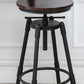 Modern Rotatable Counter Stool Iron Bar Stool with Seat and Pedal