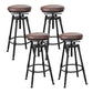Modern Rotatable Counter Stool Iron Bar Stool with Seat and Pedal