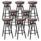 Modern Rotatable Counter Stool Iron Bar Stool with Seat and Pedal