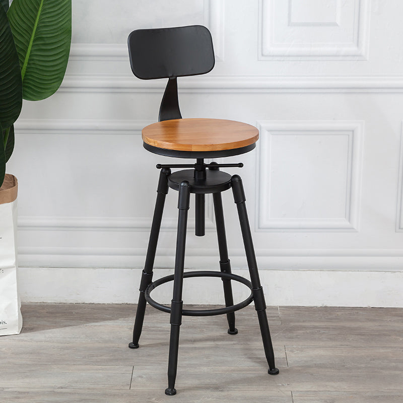 Modern Rotatable Counter Stool Iron Bar Stool with Seat and Pedal