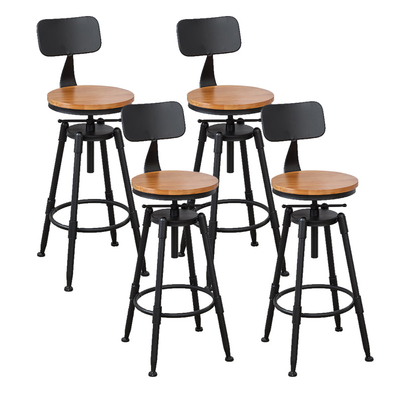 Modern Rotatable Counter Stool Iron Bar Stool with Seat and Pedal