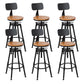 Modern Rotatable Counter Stool Iron Bar Stool with Seat and Pedal