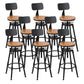 Modern Rotatable Counter Stool Iron Bar Stool with Seat and Pedal