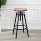 Modern Rotatable Counter Stool Iron Bar Stool with Seat and Pedal