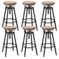 Modern Rotatable Counter Stool Iron Bar Stool with Seat and Pedal