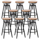 Modern Rotatable Counter Stool Iron Bar Stool with Seat and Pedal