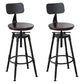 Modern Rotatable Counter Stool Iron Bar Stool with Seat and Pedal