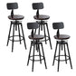 Modern Rotatable Counter Stool Iron Bar Stool with Seat and Pedal