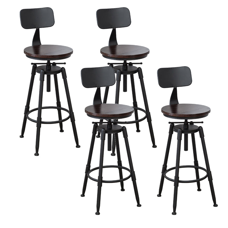 Modern Rotatable Counter Stool Iron Bar Stool with Seat and Pedal