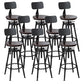 Modern Rotatable Counter Stool Iron Bar Stool with Seat and Pedal