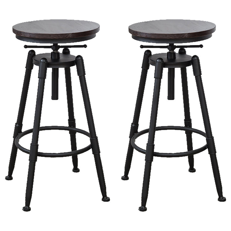 Modern Rotatable Counter Stool Iron Bar Stool with Seat and Pedal