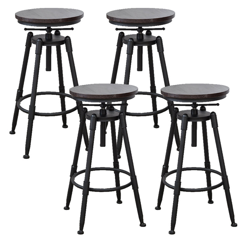 Modern Rotatable Counter Stool Iron Bar Stool with Seat and Pedal