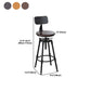 Modern Rotatable Counter Stool Iron Bar Stool with Seat and Pedal