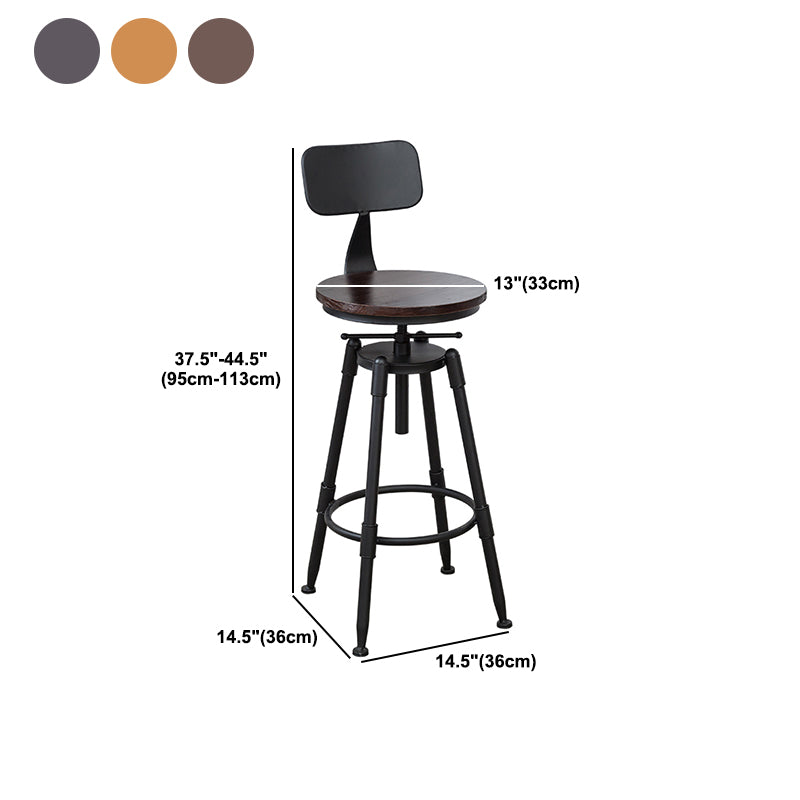 Modern Rotatable Counter Stool Iron Bar Stool with Seat and Pedal