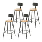 Modern Armless Counter Stool Iron Dining Room Bar Stool with Seat and Pedal