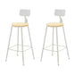 Modern Armless Counter Stool Iron Dining Room Bar Stool with Seat and Pedal