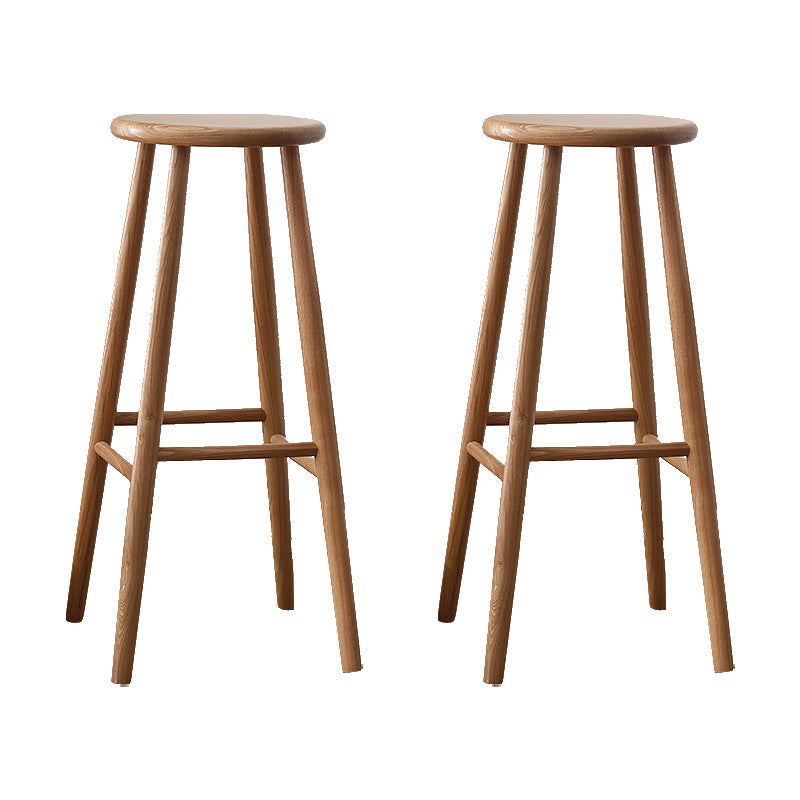 Modern Armless Counter Stool Iron Dining Room Bar Stool with Seat and Pedal
