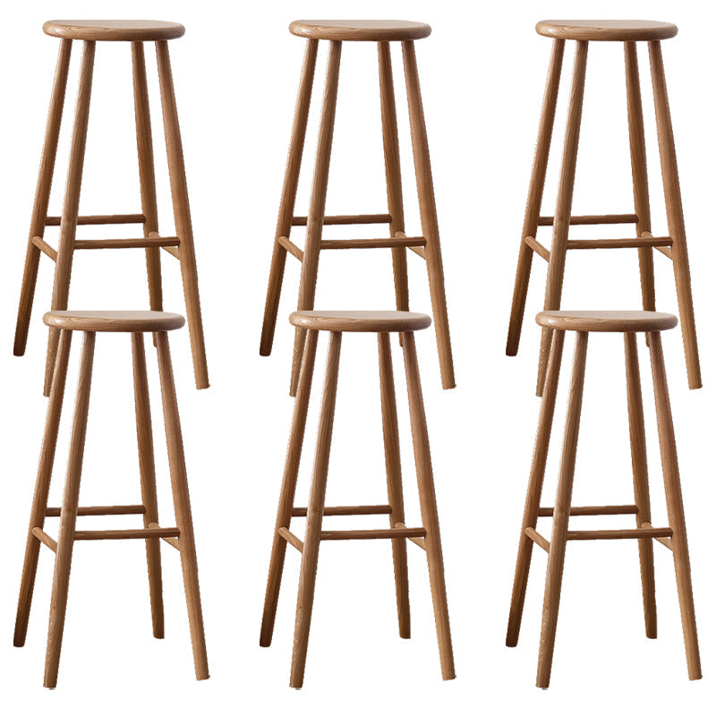 Modern Armless Counter Stool Iron Dining Room Bar Stool with Seat and Pedal