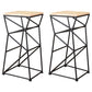 Modern Armless Counter Stool Iron Dining Room Bar Stool with Seat and Pedal