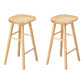 Modern Armless Counter Stool Iron Dining Room Bar Stool with Seat and Pedal