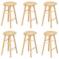 Modern Armless Counter Stool Iron Dining Room Bar Stool with Seat and Pedal
