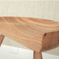 Contemporary Backless Footrest Stool Contoured Solid Wood Bar Stool
