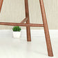 Contemporary Backless Footrest Stool Contoured Solid Wood Bar Stool