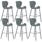 Industrial Indoor Bar-stool Leather Footrest Bucket Black Base Bar and Counter Stool