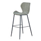 Industrial Indoor Bar-stool Leather Footrest Bucket Black Base Bar and Counter Stool