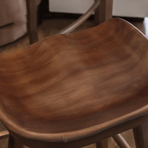 Contemporary Backless Footrest Stool Contoured Pine Solid Wood Bar Stool Clearhalo 'Bar Furniture' 'Bar Stools' 'bar_stools' 'furn' 'furn_bar_stools' 'Furniture' 'Kitchen & Dining Furniture' 6076191