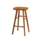 Contemporary Backless Footrest Stool Contoured Pine Solid Wood Bar Stool Brown 1 Piece Bar Stool(30"H) Clearhalo 'Bar Furniture' 'Bar Stools' 'bar_stools' 'furn' 'furn_bar_stools' 'Furniture' 'Kitchen & Dining Furniture' 6076192
