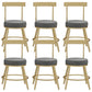 Glam Round Counter Height Stools Grey and Gold Footrest Upholstered Counter Bar Stool 6 Piece Set Clearhalo 'Bar Furniture' 'Bar Stools' 'bar_stools' 'furn' 'furn_bar_stools' 'Furniture' 'Kitchen & Dining Furniture' 6076250