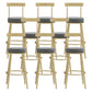 Glam Round Counter Height Stools Grey and Gold Footrest Upholstered Counter Bar Stool 8 Piece Set Clearhalo 'Bar Furniture' 'Bar Stools' 'bar_stools' 'furn' 'furn_bar_stools' 'Furniture' 'Kitchen & Dining Furniture' 6076269