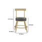 Glam Round Counter Height Stools Grey and Gold Footrest Upholstered Counter Bar Stool Clearhalo 'Bar Furniture' 'Bar Stools' 'bar_stools' 'furn' 'furn_bar_stools' 'Furniture' 'Kitchen & Dining Furniture' 6076271